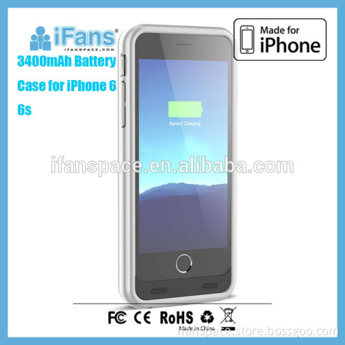 China Alibaba 3400mAh Portable Case Cover for iPhone 6 6S Custom Design Aluminum Mobile Phone Case for iPhone 6 6S